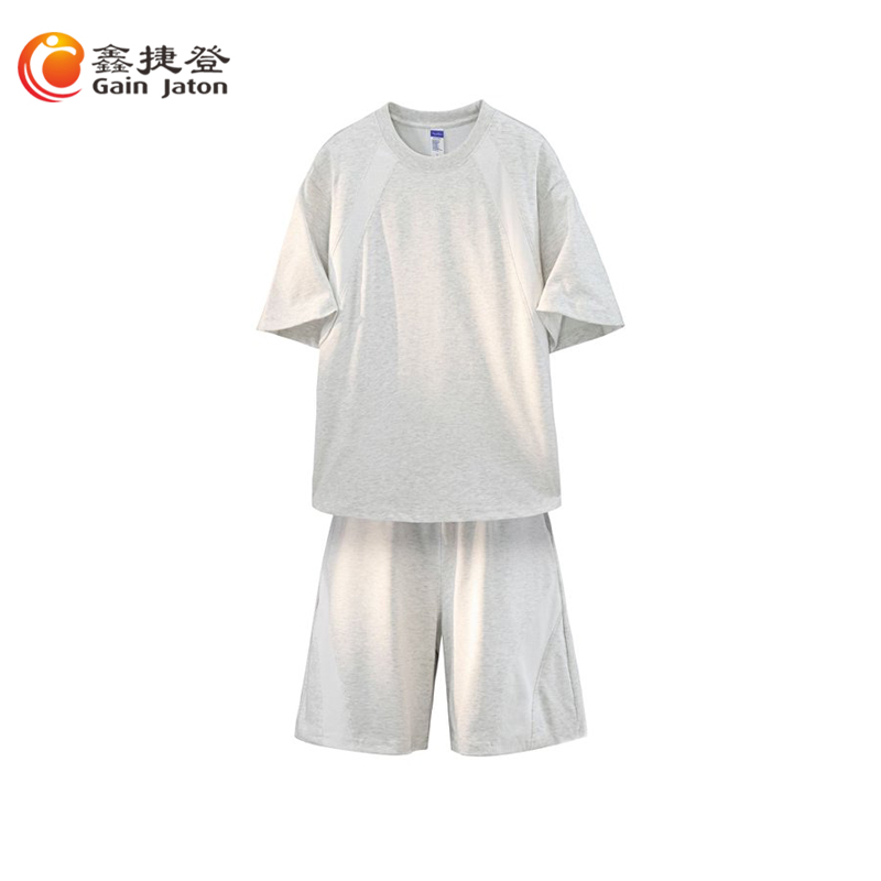 鑫捷登 男女同款速干棉短袖短裤套装LWKS-TZ3005高清大图