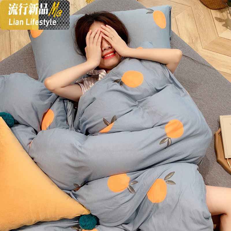 甜美少女心天竺棉四件套卡通公主风针织棉床单被套床上用品 三维工匠