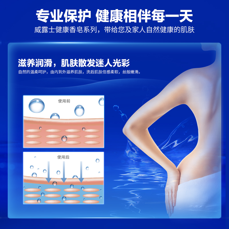 威露士健康香皂125g/盒 家用沐浴皂植物提取 保护您和您的家人健康 滋润嫩肤(单盒)高清大图