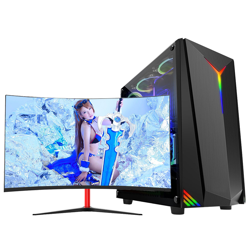 世纪之星 i7级六核至强E5 2620/GTX1050 4G独显/16GB内存/256GB固态 SSD 家用办公商务游戏电脑 台式机 组装电脑 台式电脑 电脑主机+27英寸曲面全套