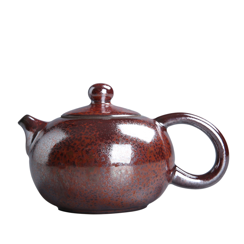 凯斯唯嘉陈为椿大师火龙西施壶原矿天目釉茶壶手工球孔泡茶器单壶