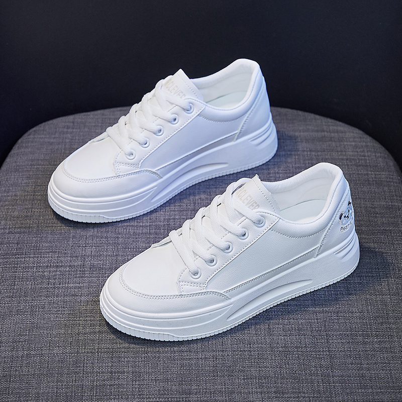 白色鞋子女白色板鞋小白鞋单网新款休闲鞋女户外旅游鞋女士圆头单鞋v