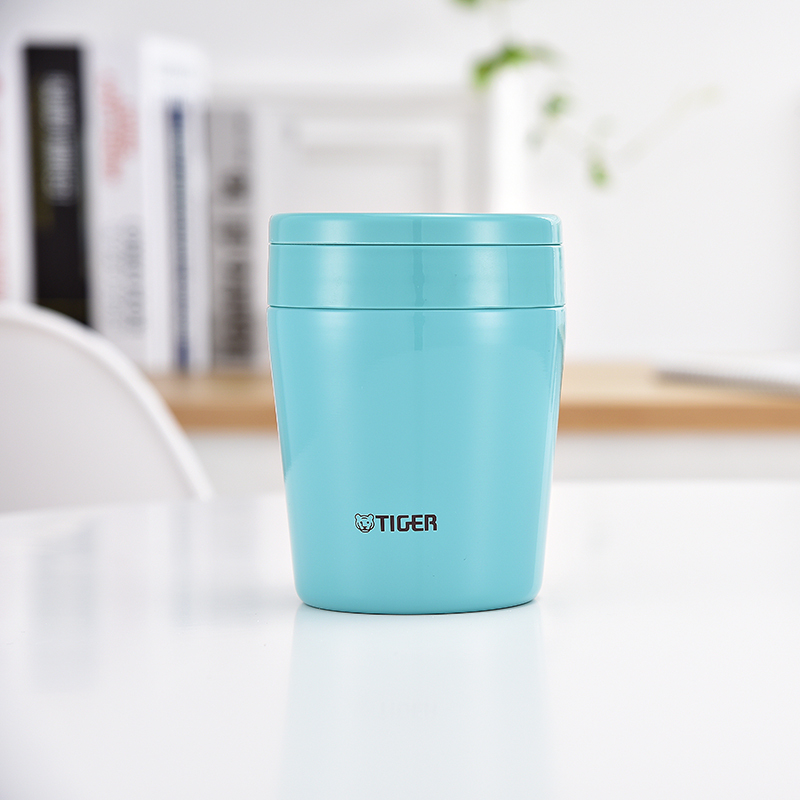 虎牌(tiger)保温杯MCL-A38C薄荷蓝AM304不锈钢真空杯汤焖烧杯大肚杯 380ml
