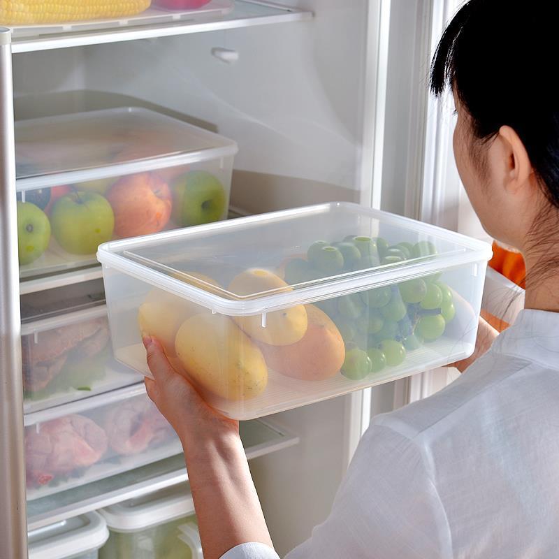 3个装3个装大号可沥水冰箱收纳盒塑料带盖大容量厨房用品家用保鲜盒