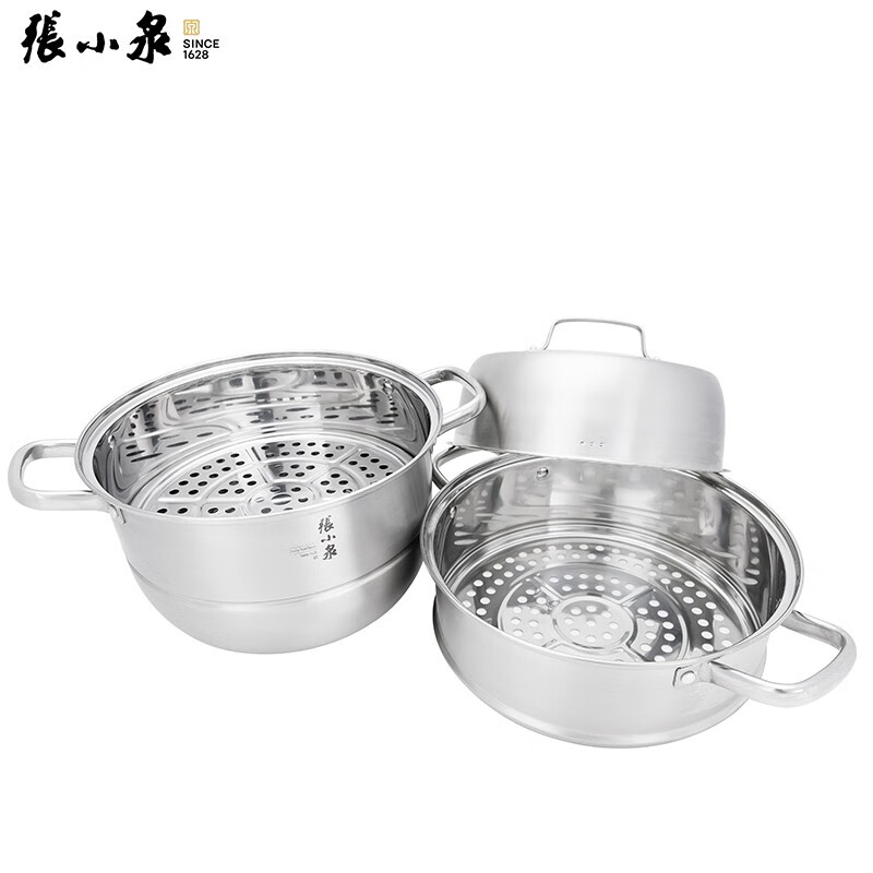 张小泉 爱家复底三层蒸锅C35200100 28cm高清大图