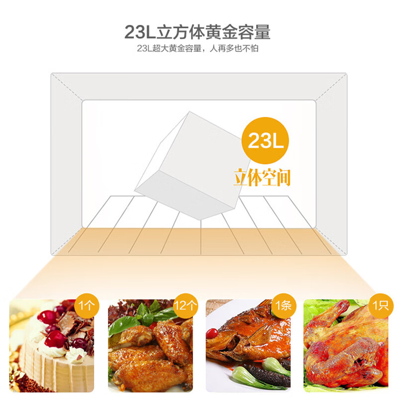 格兰仕(Galanz) 家用型微波炉大容量涂层内胆便捷操作平板加热微波炉轻音降噪B-C2GF23高清大图