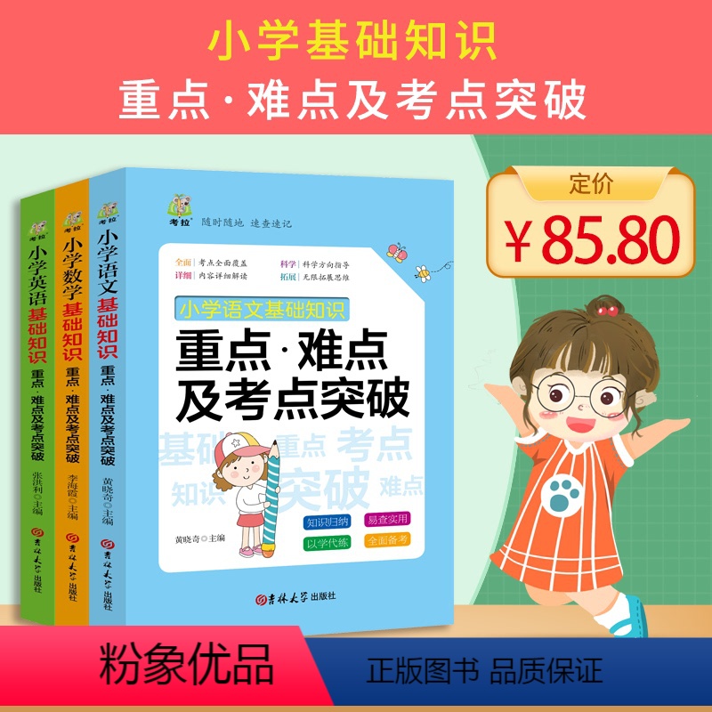 【正版】全3册掌中宝小学语文数学英语基础知识大全小升初重点难点考点突破 小学六个年级通用总复习小考小升初毕业复习工具书