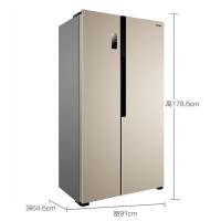 【二手99新】容声（Ronshen） BCD-535WSS1HP 535升双开门无霜冰箱 矢量双变频 LED数显 钛空金