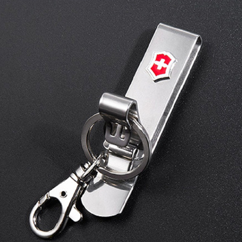 维氏VICTORINOX 瑞士军刀 军刀配件 不锈钢皮带钥匙扣 4.1858