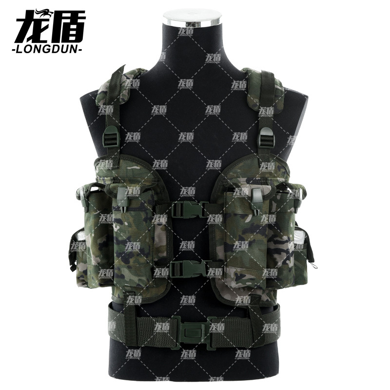 龙盾D袋防护背心马甲丛林荒漠水墨云纹防护马甲