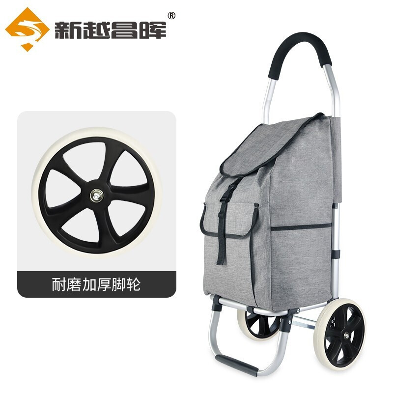新越昌晖 买菜车手拉车折叠购物车铝合金小推车家用行李车拉杆车便携手推车小拖车户外郊游拉货车 F51045高清大图