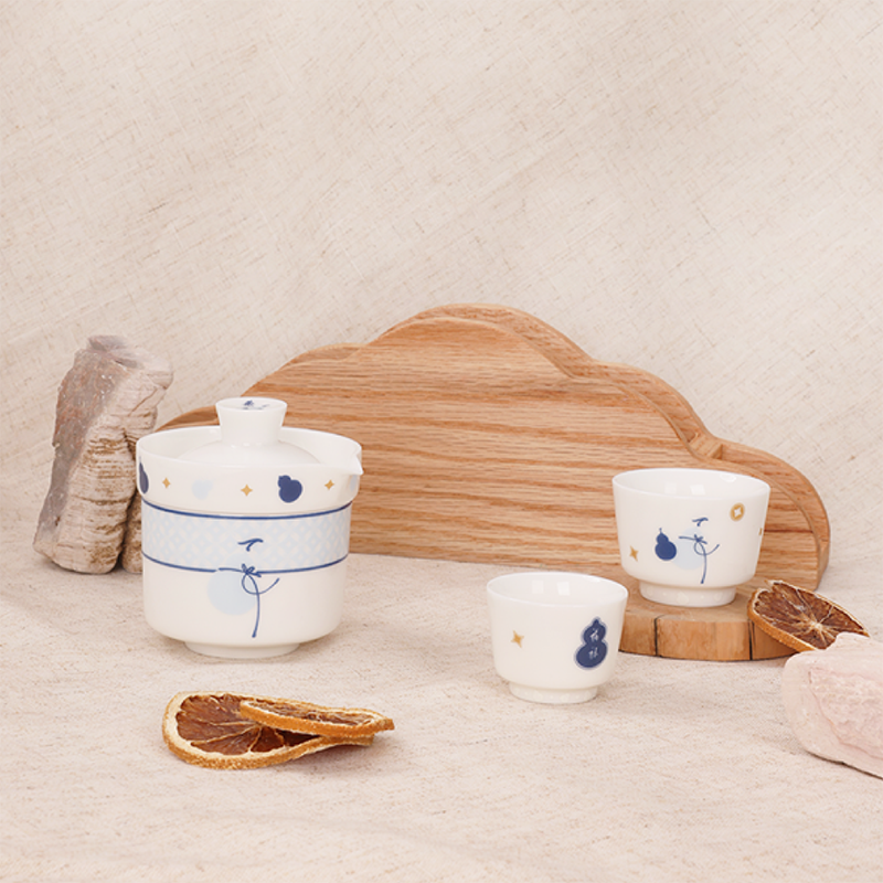 罗莱礼品 便携茶器套装-福禄蓝高清大图