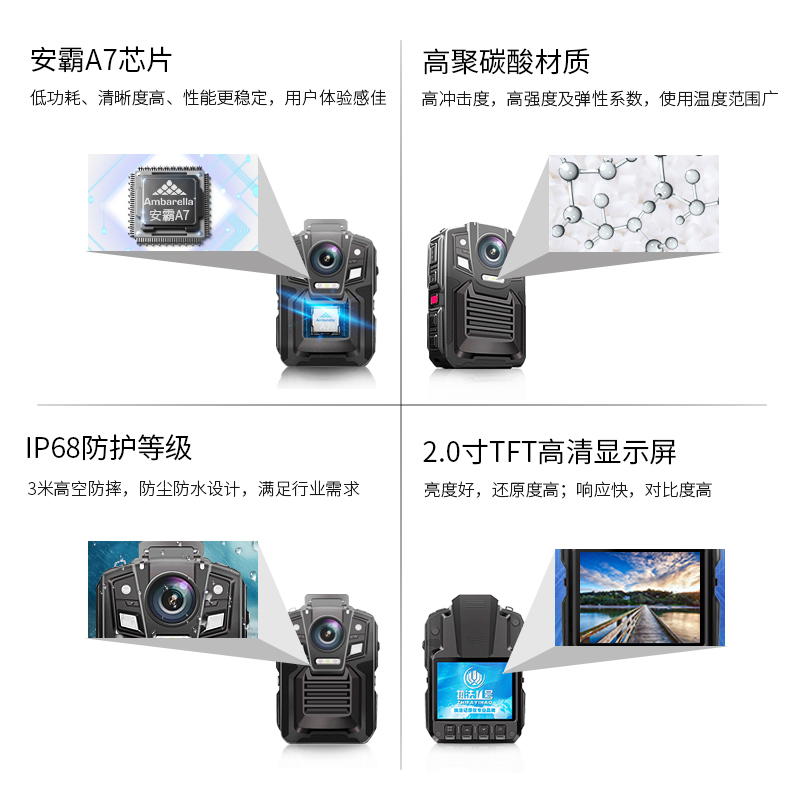 执法1号DSJ-V8现场记录仪高清红外夜视官方标配128G双电池可更换便携式