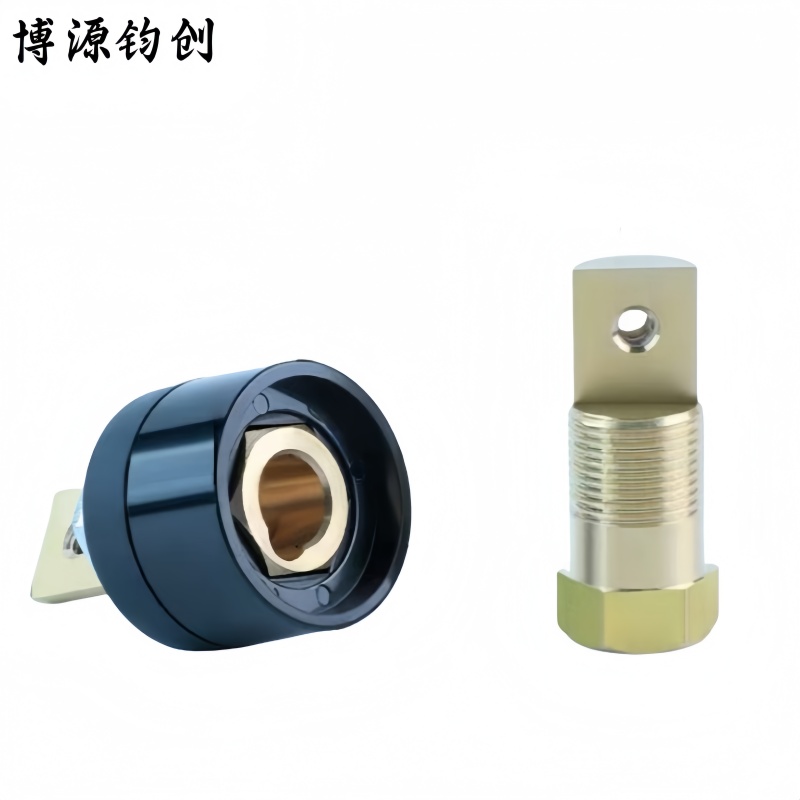 博源钧创 电焊机快速接头 DKJ35-50 55mm 黑色插座 个高清大图