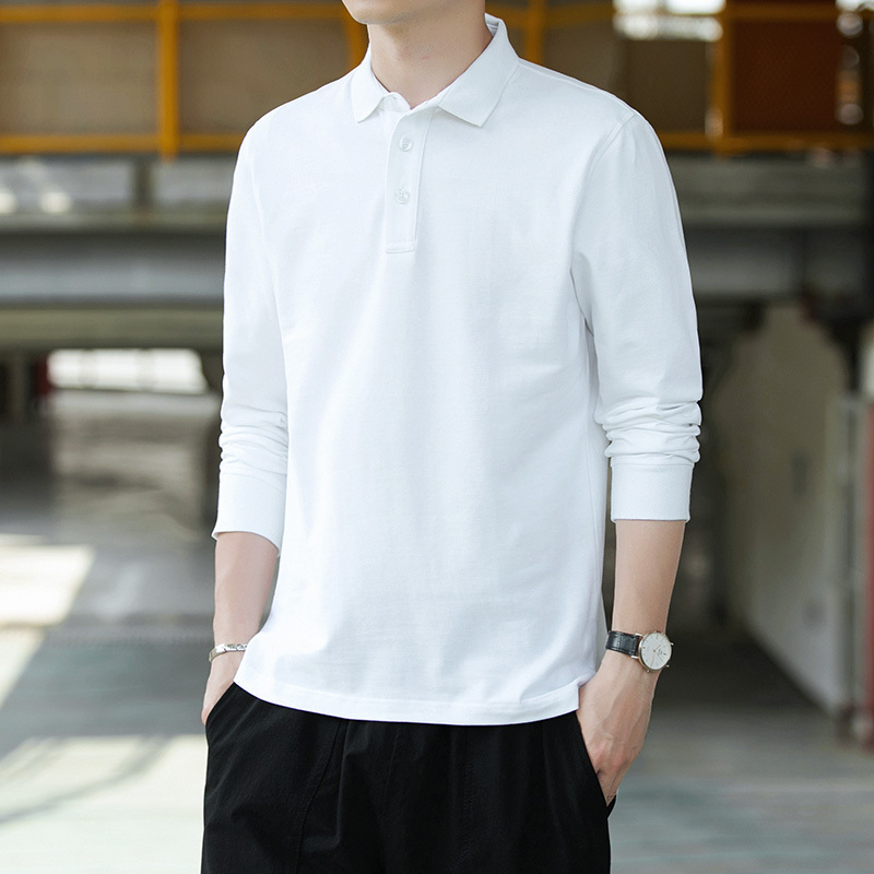 蒙洛里克春秋polo衫长袖男士秋装上衣服韩版潮体恤翻领t恤男潮牌sy