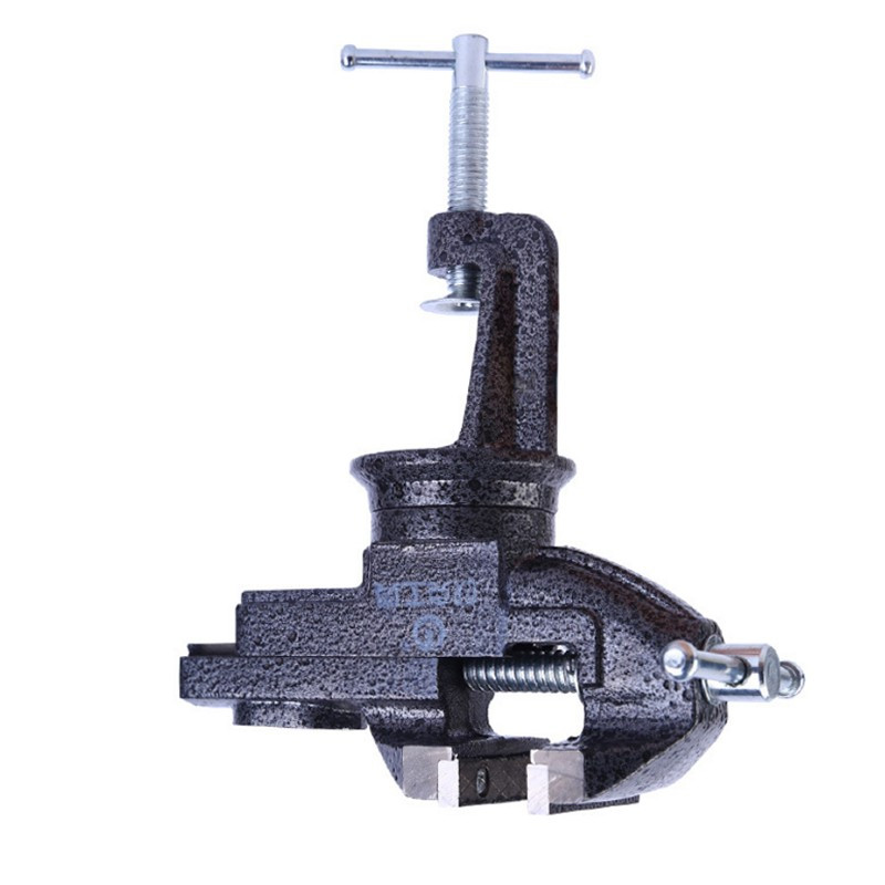 欧克(Ouke)桌虎钳360度旋转台钳家用桌虎钳工作台木工小台钳(50mm 2英寸 OK-3020)