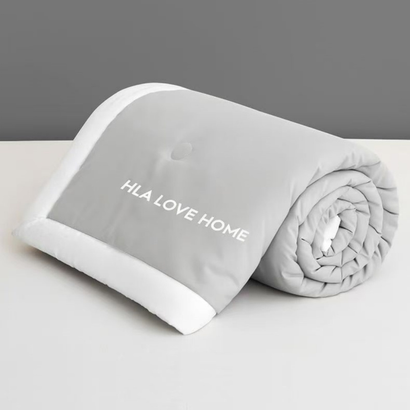 海澜之家夏凉被A类空调被可水洗薄款220*240cm奶昔灰高清大图