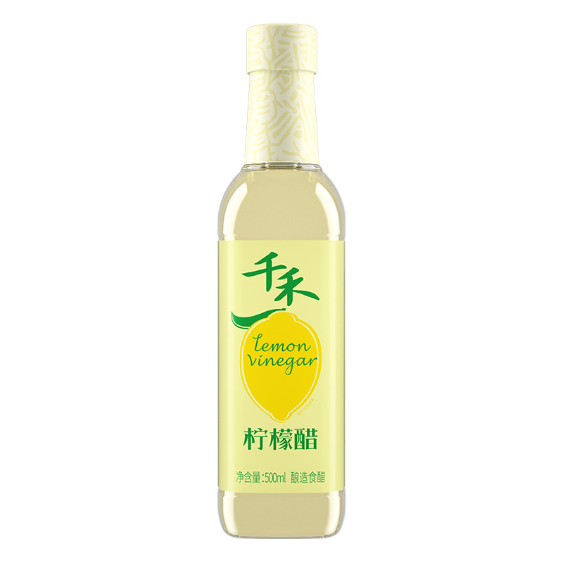 千禾柠檬醋500ml*2酿造去腥提味酸度柔和纯粮凉拌醋佐餐调味品家用