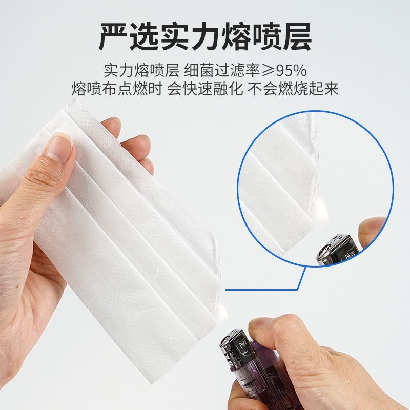 一次性医用外科口罩成人医护级三层防护口鼻罩非独立包装30只[10片/袋*3袋]346