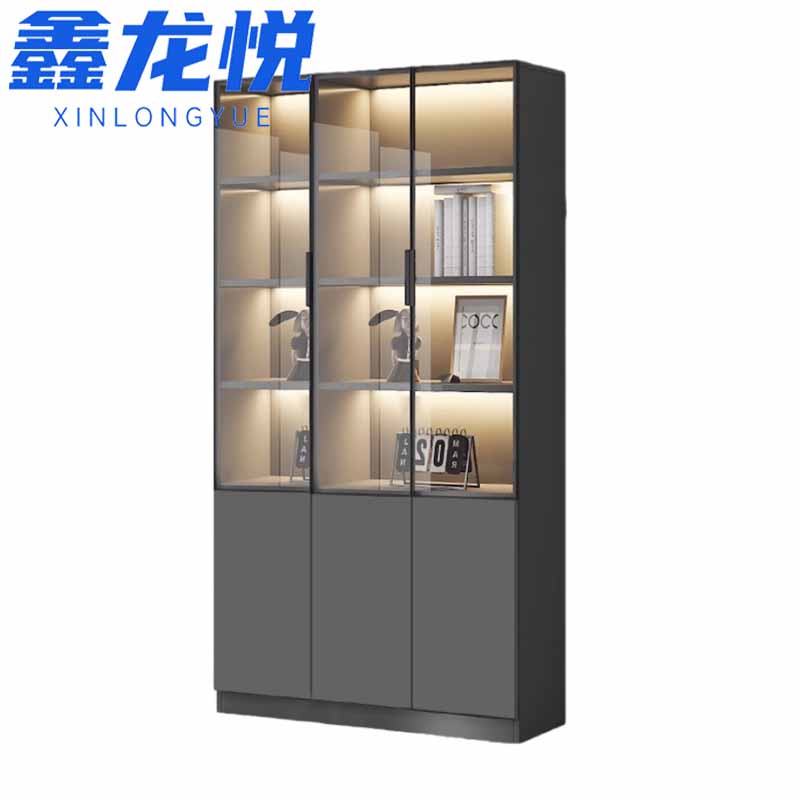 鑫龙悦书柜 展示柜三门三柜120cm 台