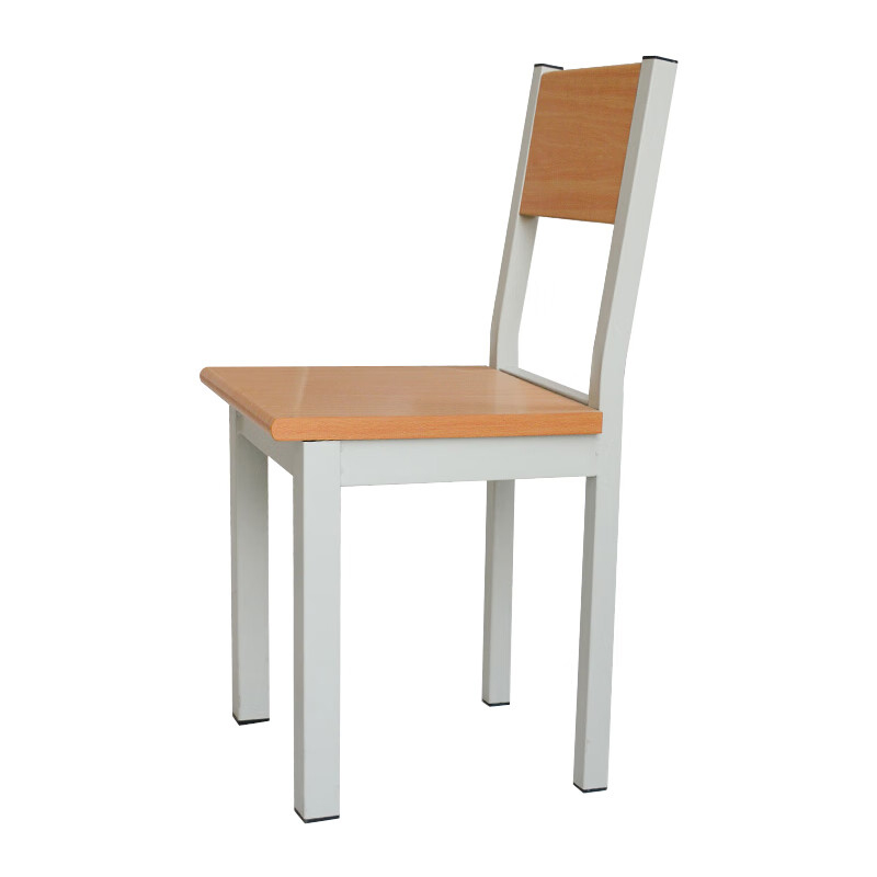 创世人 学校图书馆阅览桌阅览室桌椅防火面板钢木长条会议培训桌读书桌-颜色可备注到收货地址后 图款椅子单拍