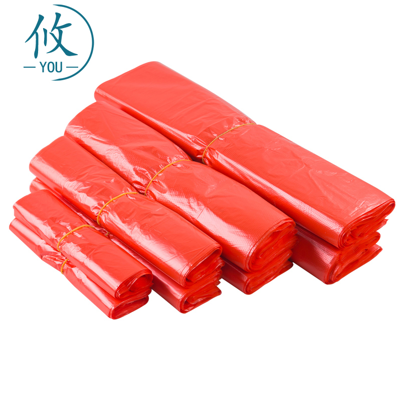 攸红色塑料袋22*35cm捆高清大图
