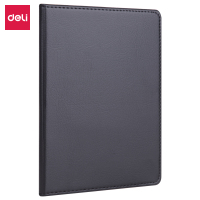 得力(deli)7901 25K80张商务经典皮面本2本办公用品教师节礼物 会议记事本日记本笔记本子文具 黑