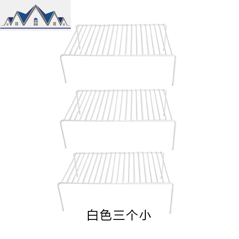 厨房用品碗盘收纳置物架分层隔板沥水单层储物调料架橱柜三件套装 三维工匠高清大图