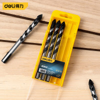 得力(deli)瓷砖玻璃陶瓷钻头套装 打孔专用手电钻开孔器5件套 10mm*5个银黑色(DL-B10005T)1盒