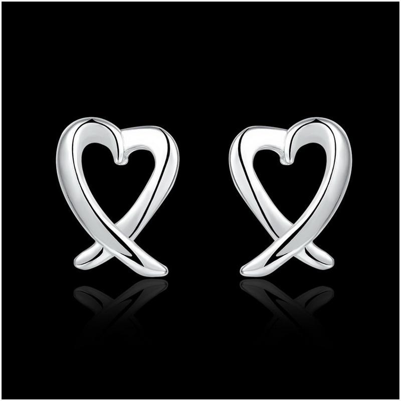 E055 Women silver plated earring 镀925纯银耳环时尚创意耳钉女