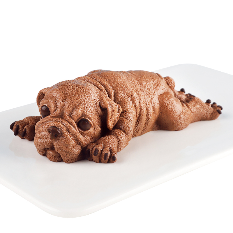 壹粒谷仓巧克力蛋糕趴趴狗网红沙皮狗小黑狗巧克力慕斯烘焙生鲜甜品