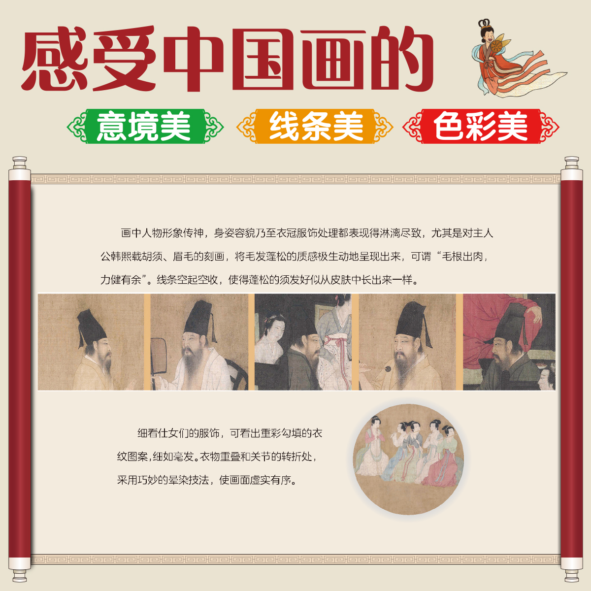 [共5本]藏在名画里的中国艺术 [正版]藏在名画里的中国艺术全5册 阐述背后故事弘扬中国艺术 讲给孩子的名画鉴赏课 精选高清大图