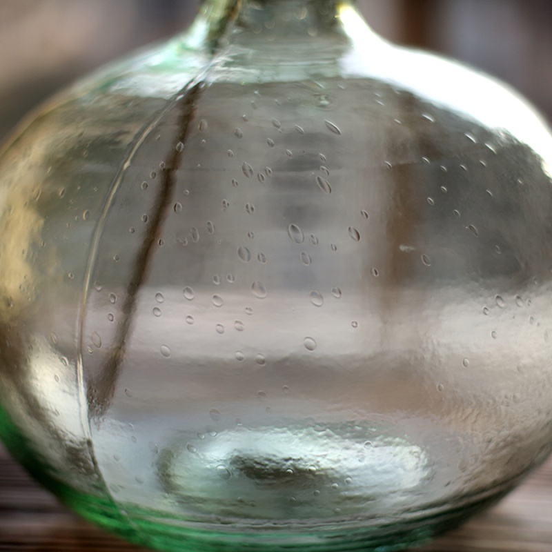 美帮汇玻璃花瓶落地台面艺术玻璃器皿软装饰美式粗放手工 清潭绿B高清大图