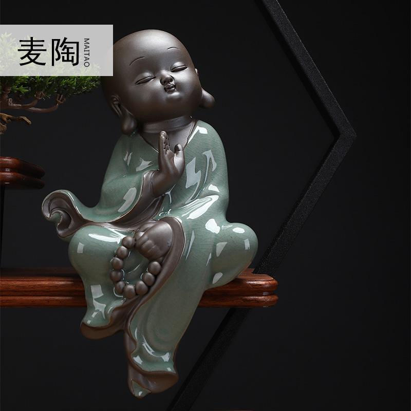 美帮汇新中式玄关博古架禅创意根实木树根摆件家居茶馆茶台工艺品高清大图