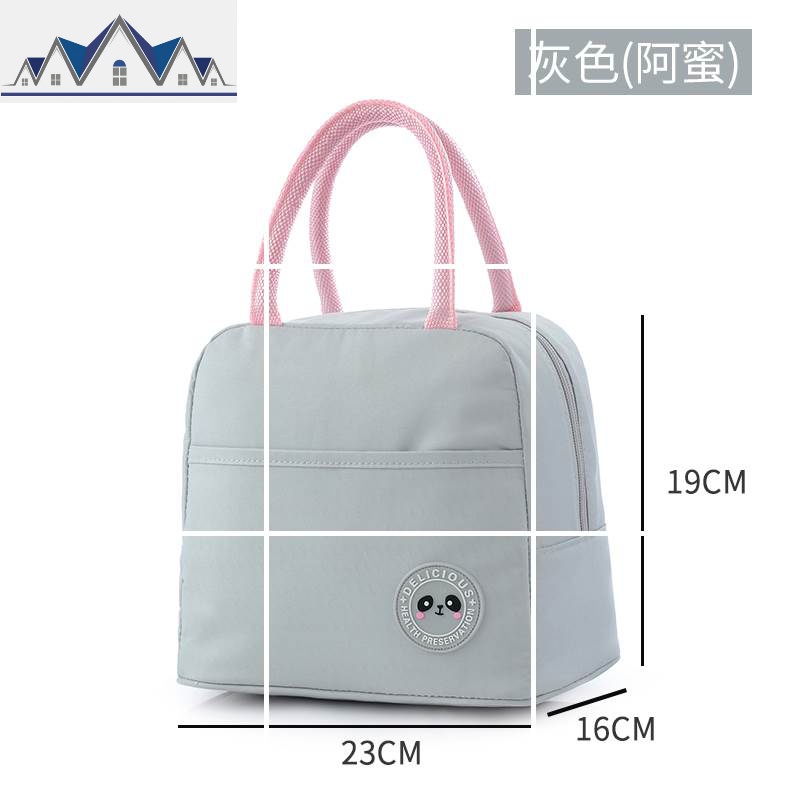 上班带饭的饭盒袋子小拎包韩国小清新手提保温便当可爱帆布饭盒包 三维工匠收纳包高清大图