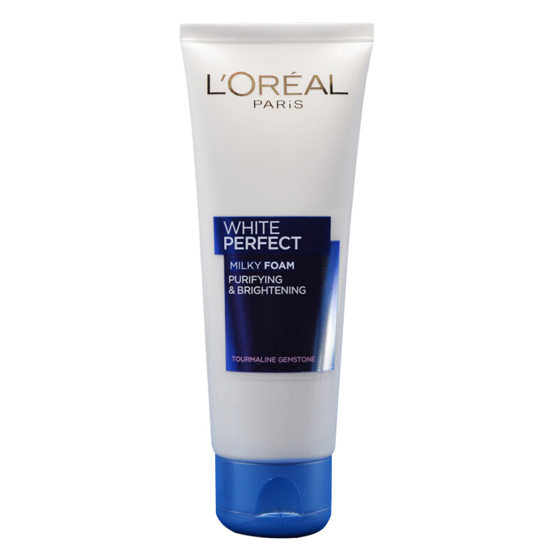 L’OREAL 欧莱雅雪颜美净白洁面乳膏女士洗面奶100ml 去暗黄嫩白 原装进口