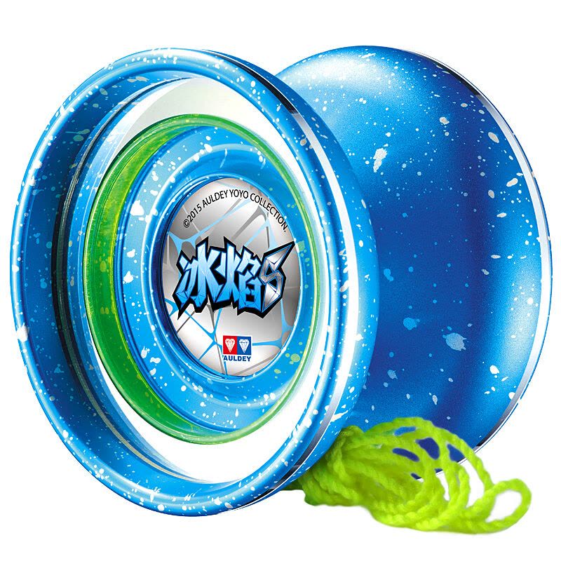 奥迪双钻 悠悠球玩具火力少年王溜溜球 火力yoyo球男孩竞技套装 高端金属球-炫光冰焰S蓝676101A图片
