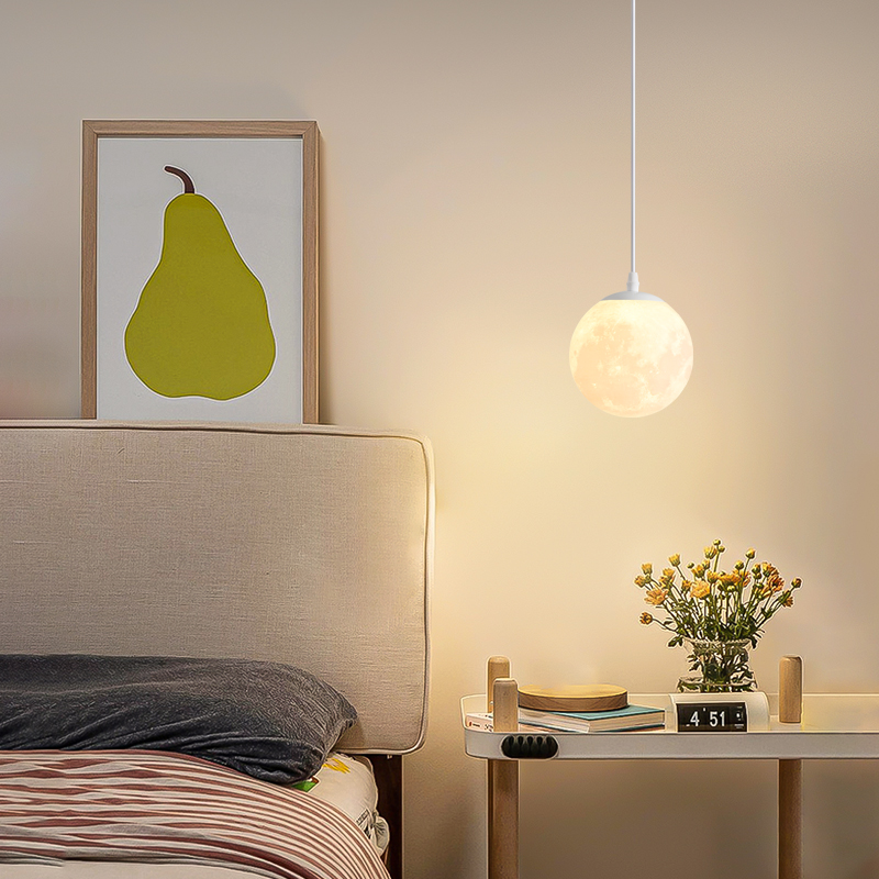 雷士照明床头吊灯北欧简约现代风吊线灯智能高显卧室书房灯具灯饰高清大图