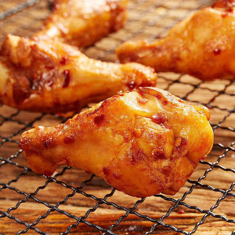 无穷即食鸡小腿休闲零食小吃烤鸡翅根香辣味60g*2袋高清大图