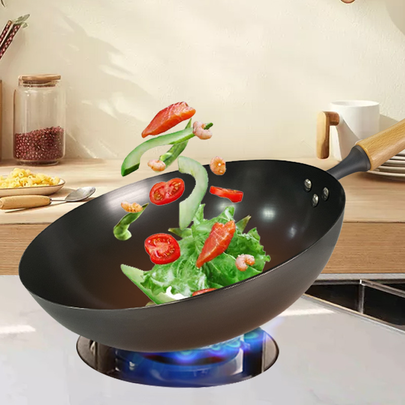 苏宁极物 中华精铁爆炒锅 30cm
