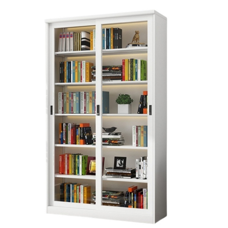 攸形玻璃办公柜1300*380*2200mm台高清大图