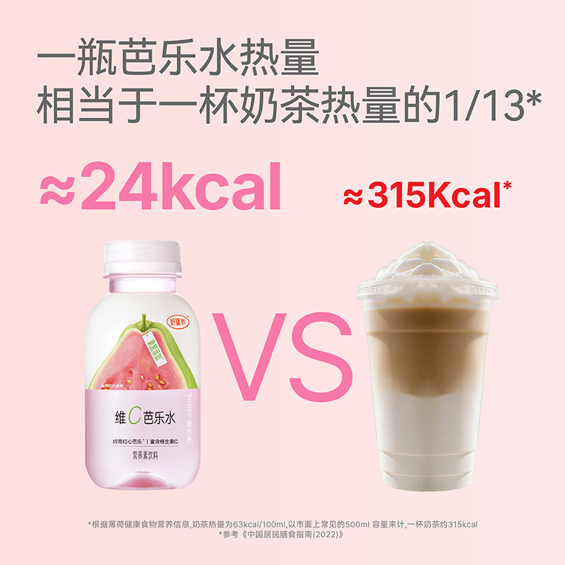 新品]好望水维C芭乐水轻松系列红心芭乐天然果蔬营养水240ml*10瓶果蔬汁饮料高清大图