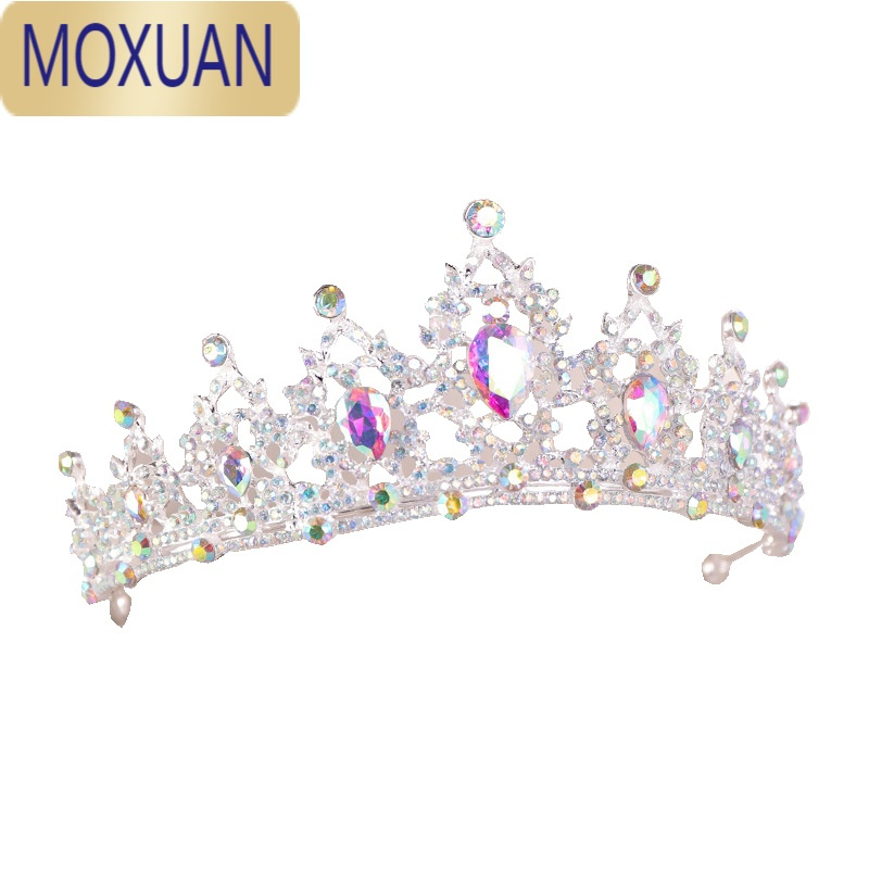 MOXUAN皇冠头饰儿童公主头箍小女孩宝石发卡女童发箍发饰小孩子发夹王冠
