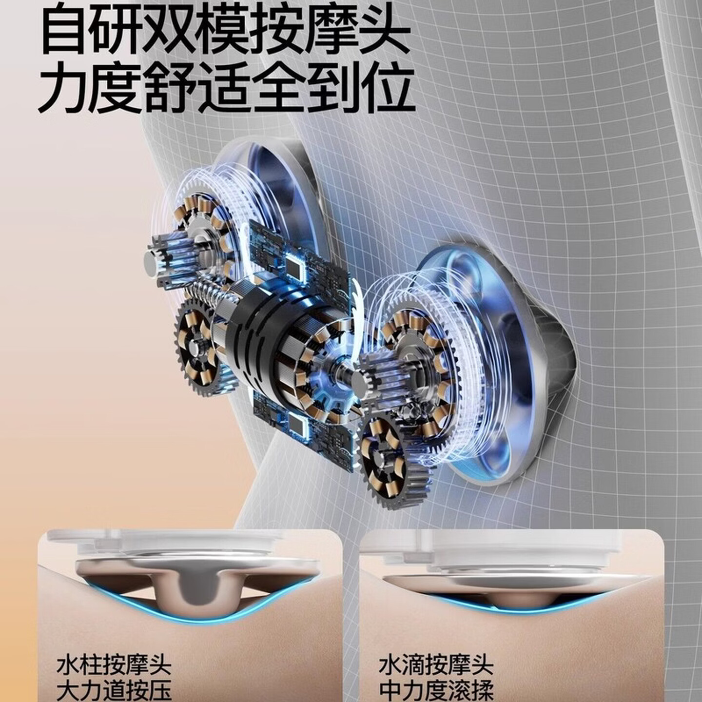 PGG 腰间盘突出热敷腰肌劳损腰部按摩仪S7 紫灰色高清大图