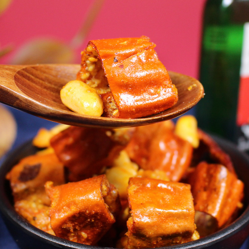 [黄飞红香脆椒308g*3袋休闲零食]黄飞鸿酥脆下酒菜休闲零食小吃清香可口大粒花生米
