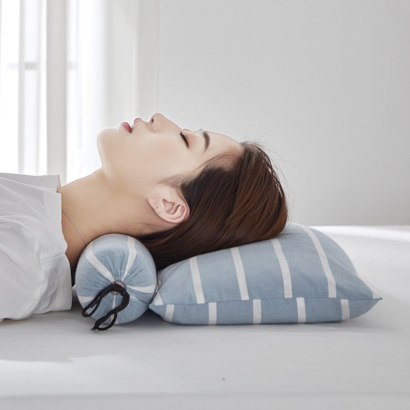 颈椎枕荞麦决明子枕头颈枕圆柱修复专用护颈枕圆形糖果枕单人圆枕