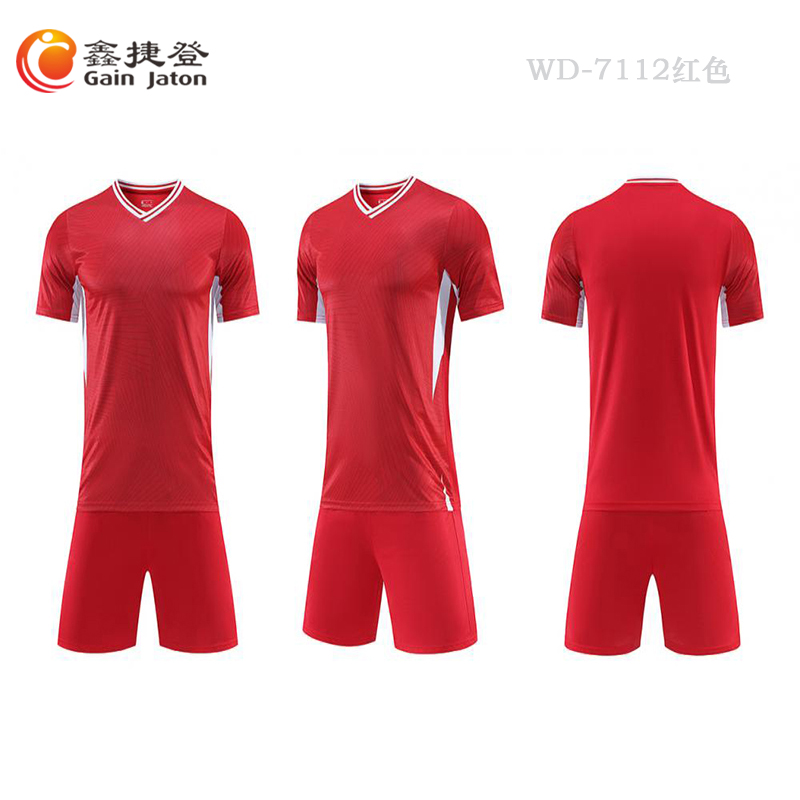 鑫捷登 可定制印字足球运动服AGRY-WD7102 套高清大图
