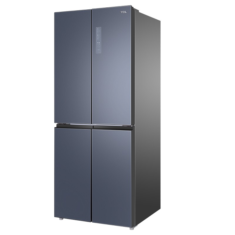 tcl 406升 十字对开门 家用电冰箱 双变频 风冷无霜(星云蓝)406p6-u