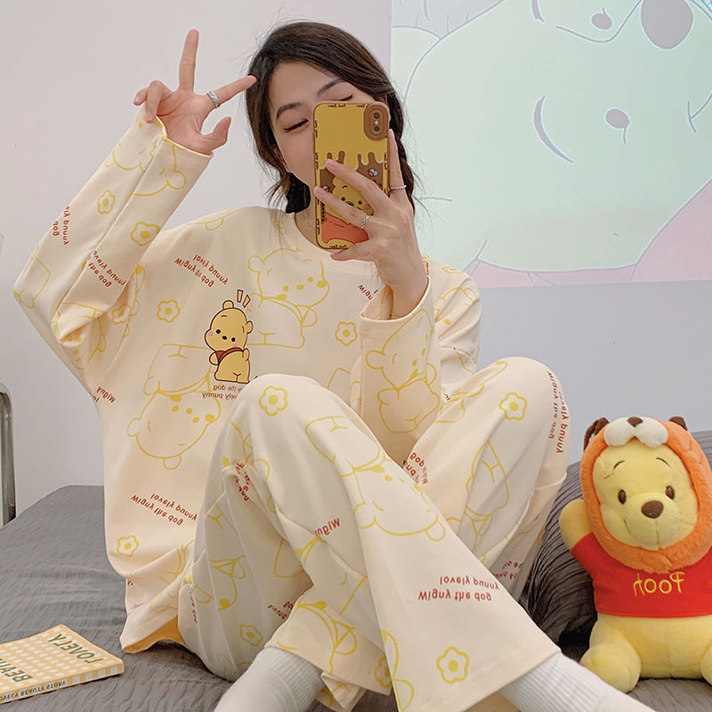 高档睡衣女春秋季长袖2023年新款学生可爱家居服套装高清大图
