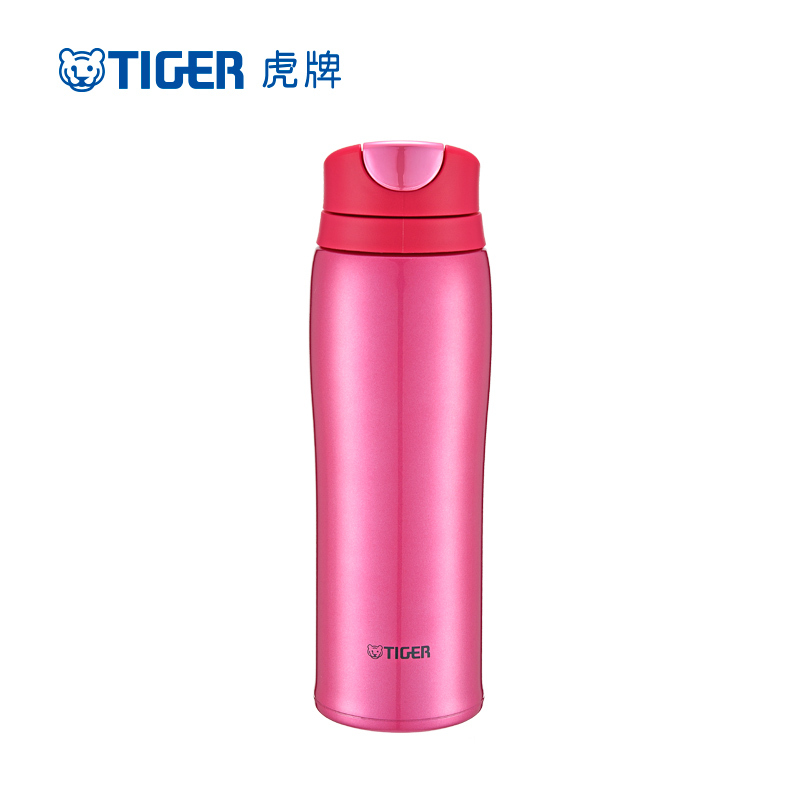 虎牌(tiger)保温杯MCB-H48C 480ML 高光银红PR 车载保温杯 304不锈钢真空水杯 男女便携车载水杯